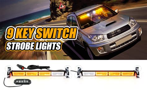 Opp Ulite In White Amber Dash Led Strobe Flashing Light Bar Key