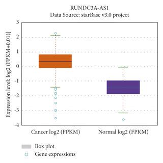 RUNDC3A AS1 Is Highly Expressed In THCA A ENCORI Showed The High