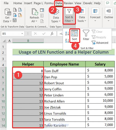 How To Sort In Excel By Number Of Characters Methods Exceldemy