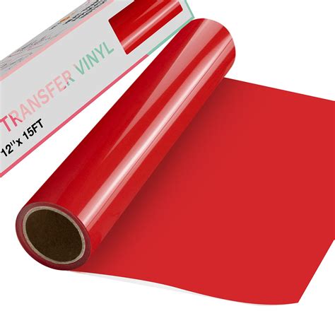 Buy HTVRONT Red Heat Transfer Vinyl 12 X15ft Red HTV Vinyl Roll For