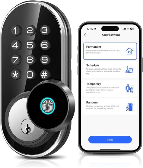 TEEHO Fingerprint Smart Door Lock Keyless Entry Door Lock With Keypad