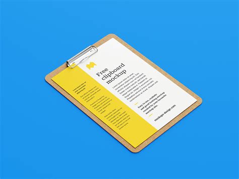 Free A Paper Clipboard Mockup Psd Files Good Mockups