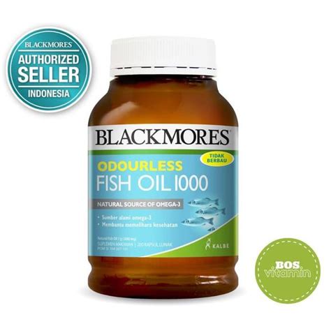 Jual Original Blackmores Odourless Fish Oil 1000mg Bpom Kalbe 200