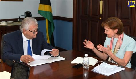 Photos Karl Samuda Courtesy Call With Lilia Burunciuc At Nif Jamaica