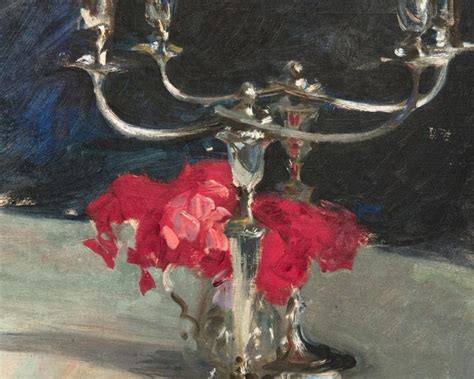 Lot John Singer Sargent American 1856 1925 Candelabra With Roses