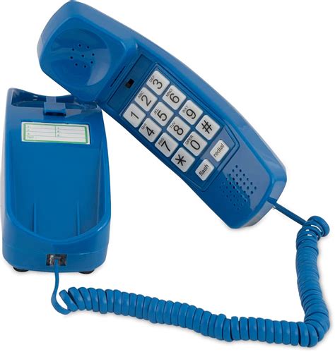 Corded Phone Phones For Seniors Phone For Hearing Impaired Classic Blue Retro Novelty