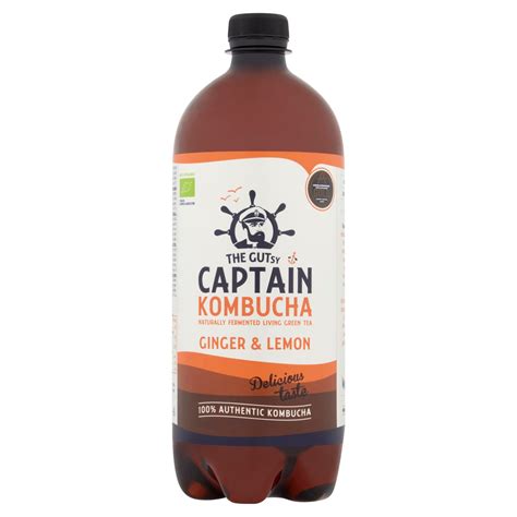 Captain Kombucha Organic Ginger Lemon 1 L Storefront EN