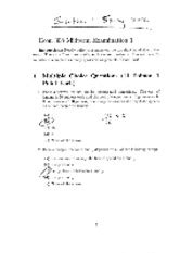 Econ 308 Midterm 1 Solutions Spring2012 Econ 308 Midterm Examination