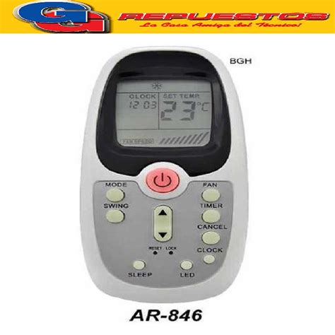 CONTROL REMOTO AIRE ACONDICIONADO SPLIT PARA BGH SILENT AIR R09D BGCE