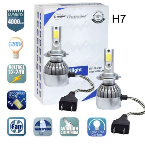 H Led Headlight Bulb Conversion Kit High Low Beam Lamp K White