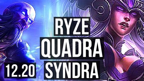 RYZE Vs SYNDRA MID Quadra 9 3 8 Dominating KR Master 12 20