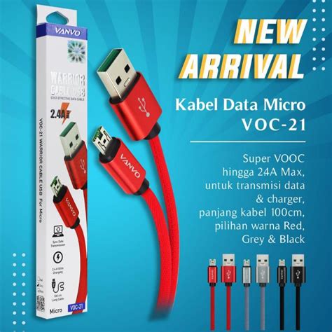 Jual Kabel Data Vanvo Vooc Voc Micro Usb Shopee Indonesia