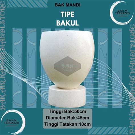 Jual BAK AIR KAMAR MANDI MINIMALIS BAK MANDI TERASO TIPE BAKUL PUTIH