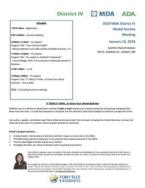 Fillable Online 2018 MDA District IV Fax Email Print PdfFiller