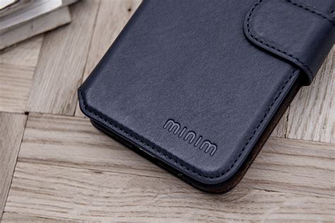 Minim 2 In 1 IPhone 12 Pro Max Hoesje Book Case En Back Cover Blauw