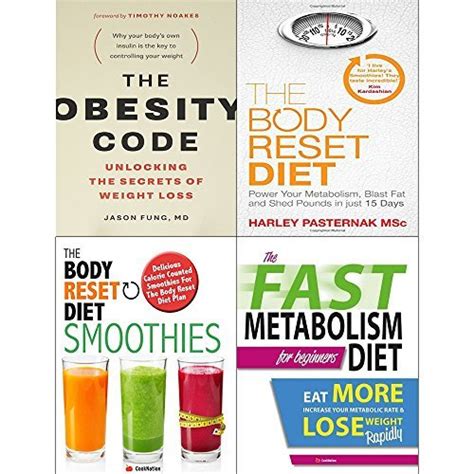 Obesity Code Body Reset Diet Smoothies And Fast Metabolism Diet 4 Books Collection Set By