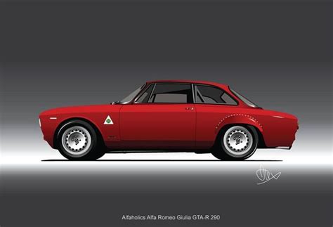 My Latest Digital Drawing The Alfaholicsltd Alfa Romeo Gta R 290 This Car Only Weights 830 Kg