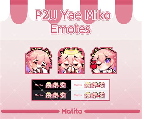 Genshin Impact P2u Yae Miko Emotes Matitas Ko Fi Shop Ko Fi ️