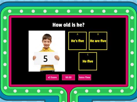 Kids Box 1 Unit 2 (game) - Gameshow quiz