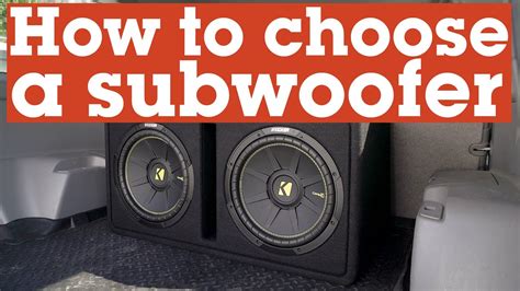 How To Choose The Right Subwoofer For Your Car Or Truck Crutchfield