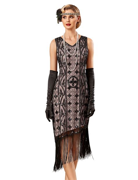 Prettyguide Women S Flapper Dresses S Gatsby Sequin Fringed