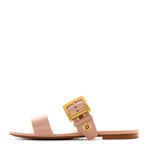 Christian Dior Calfskin D Dior Slide Sandals 365 Rose De Vents 1182982 Fashionphile