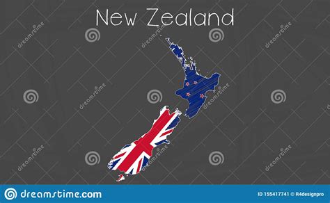 New Zealand Map Flag Illustration Stock Vector Illustration Of Vector