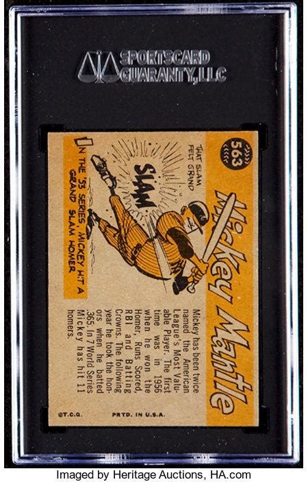 Topps Mickey Mantle All Star Sgc Nm