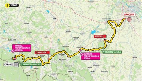 Mapa Tour de Pologne 2024 I etap zbliża się wielkimi krokami