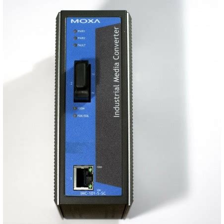 Moxa IMC-101-S-SC industrial Ethernet-to-fiber media converter profinet ...