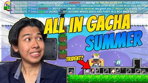 Ga Sia Sia Gacha Summer Bgl Growtopia Dapat Trident Youtube