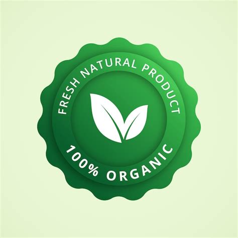 Etiqueta Ou Adesivo De Medalha De Crach De Produto Natural Fresco