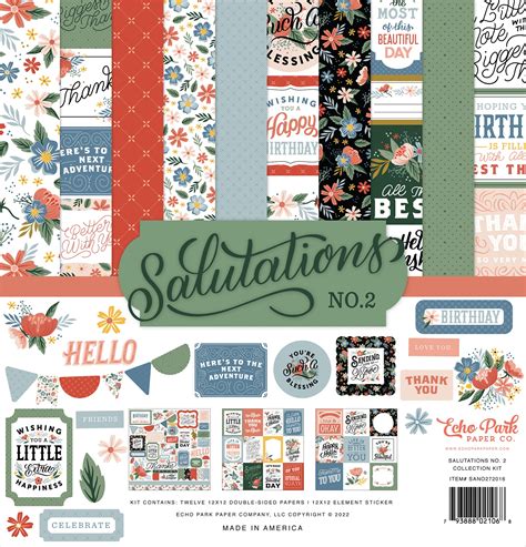 Echo Park Collection Kit 12X12 Salutations No 2 793888021068