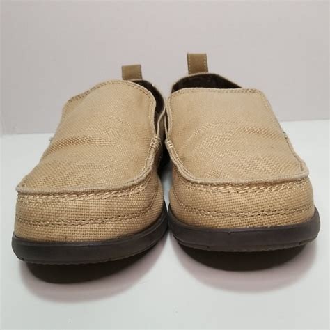 Crocs Walu Canvas Slip On Loafers Boat Shoes M Gem