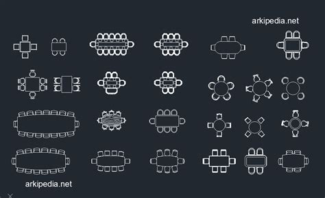 Yemek Masas Izimleri Dwg Arkipedia