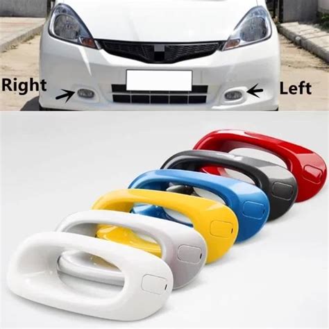 Front Bumper Fog Lights Cover Hood Frame Foglamp Surround For Honda FIT