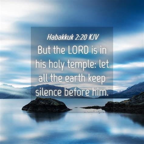 Habakkuk Kjv But The Lord Is In His Holy Temple Let All The