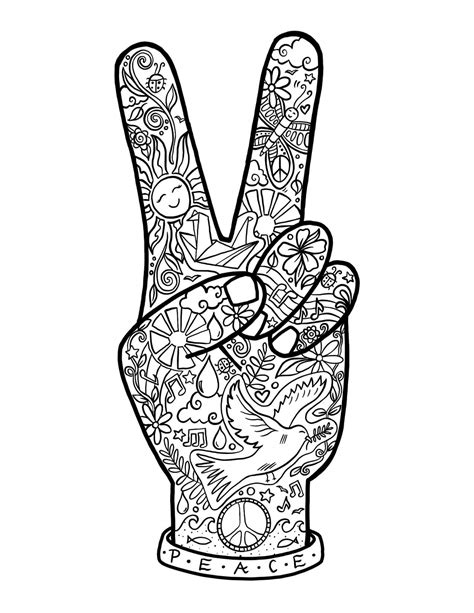 Peace Coloring Pages Free Coloring Pages Printables