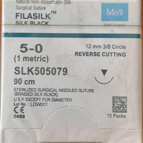 Black Monofilament Non Absorbable Surgical Suture Packaging Type Pack