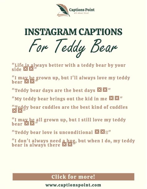 Top Teddy Bear Captions For Instagram