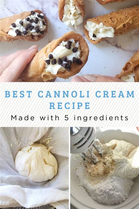 Best Cannoli Cream Recipe Made With 5 Ingredients Homemade Cannoli