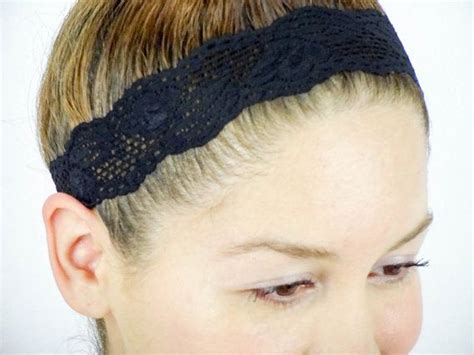 Lace Headband Black Lace Stretch Headbands By Chrissywithlove Lace