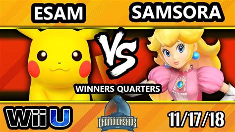 DHATL18 Smash 4 PG ESAM Pikachu Vs Samsora Peach Wii U