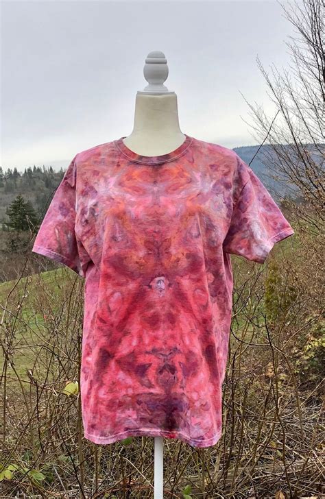 Tie Dye T Shirt Size Large Ice Dyed Tee Shirt Etsy