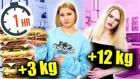 Wer Nimmt Schneller Zu In 1 Stunde 🍔😳 Zu Viel Mayo Celina Youtube