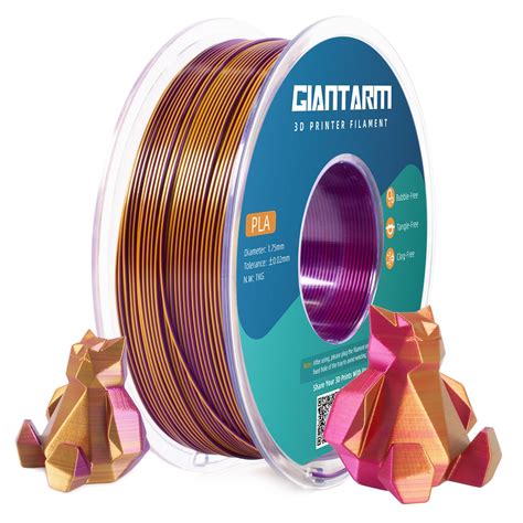 Amazon GIANTARM Tri Colors Silk Pla Filament 3D Printer Filament