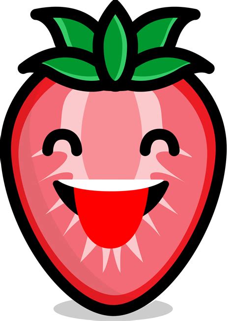 Strawberry Cartoon Face