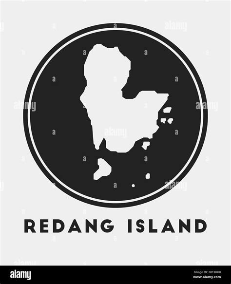 Icono De Redang Island Logotipo Redondo Con Mapa Y T Tulo Elegante