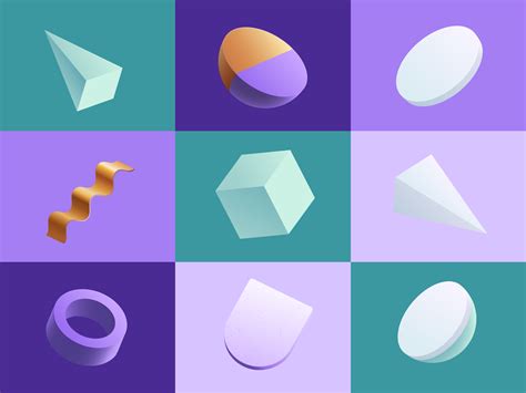 Free Figma 3d Shapes Behance