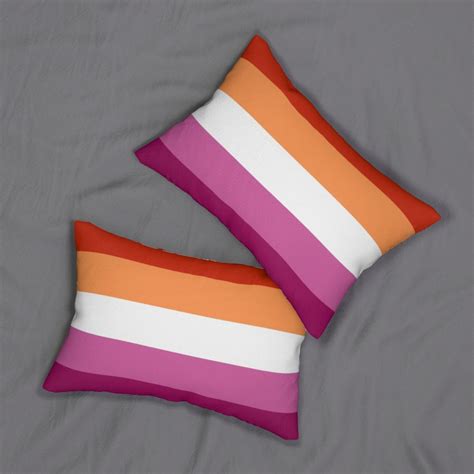 Lesbian Flag Lesbian Throw Pillow Lesbian Home Decor LGBTQ Etsy
